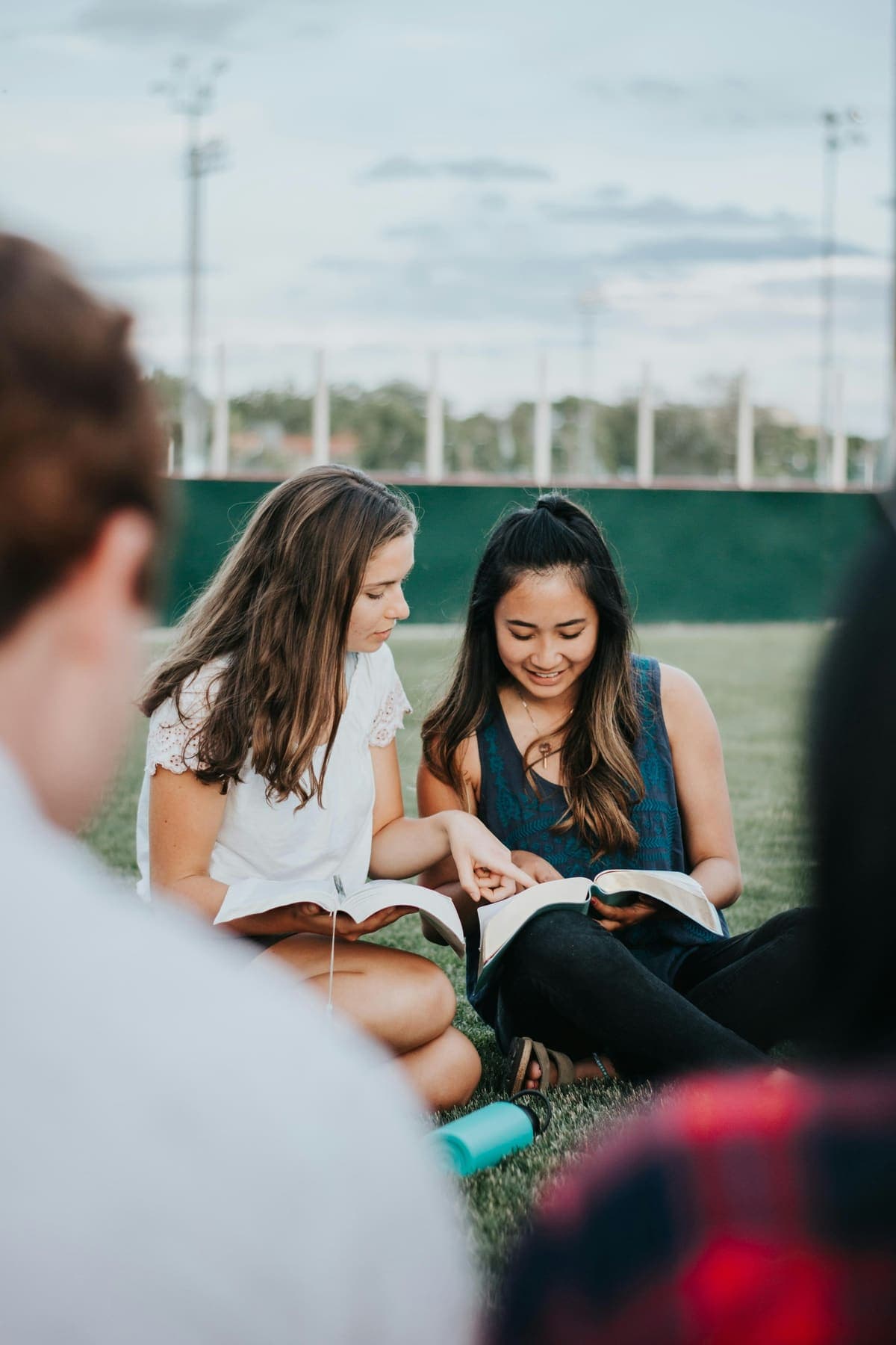 Believers studying Scripture together
